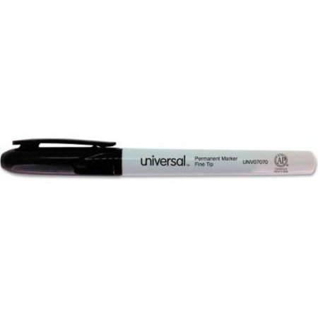 UNIVERSAL PRODUCTS Universal Pen-Style Permanent Marker, Fine Bullet Tip, Black, 36/Pack UNV07070